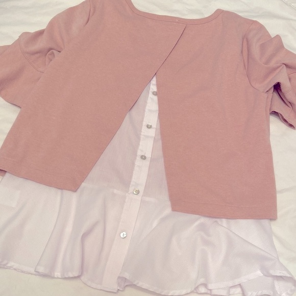 Jane and Delancey bell sleeve peplum shirttail sweater - Picture 10 of 15